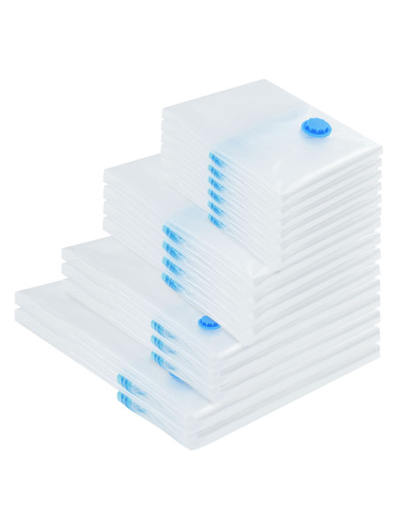 Sacchetti per Stoccaggio 15 pcs Trasparente e Blu 130 x 100 cm