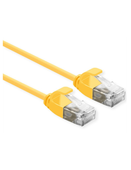 ROLINE CAVO UTP DATA CENTER PATCHCORD CAT.6A, CLASS EA, LSOH, SLIM, GIALLO, 1M