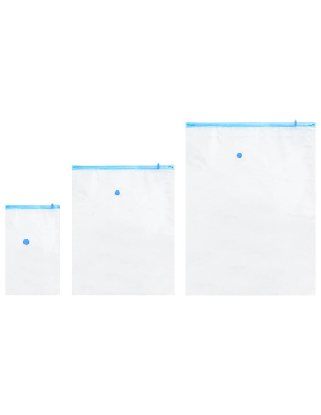 Sacchetti per Stoccaggio 10 pcs Trasparente e Blu 130 x 100 cm