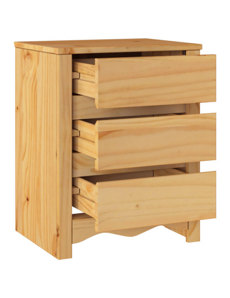 Comodino  ""DRAMMEN"" 45x35x56 cm in Legno Massello di Pino