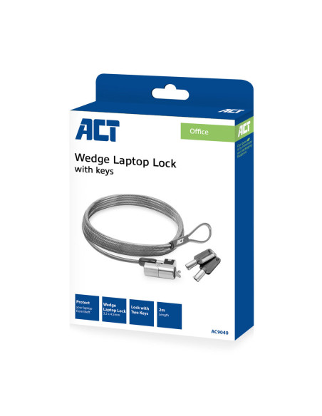 ACT AC9040 cavo di sicurezza Metallico 2 m