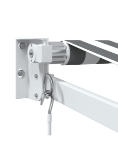 Tenda Retrattile Antracite e Bianca 4,5x3 m Tessuto e Alluminio