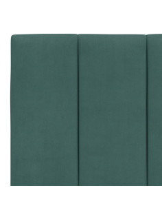 Letto con Materasso Verde Scuro 160x200 cm in Velluto