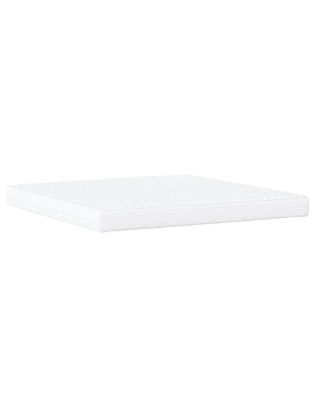 Letto con Materasso Crema 200x200 cm in Tessuto