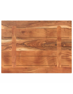 Piano Tavolo 80x60x3,8 cm Rettangolare Legno Massello Acacia