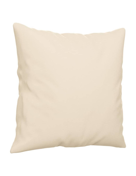 Set Divani 3 pz con Cuscini Beige in Tessuto Microfibra