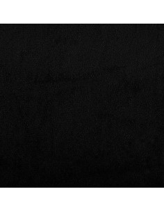 Poltrona con Poggiapiedi Nero 60 cm in Tessuto Microfibra