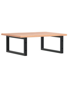 Ripiano a Parete per Lavabo in Acciaio e Massello di Rovere