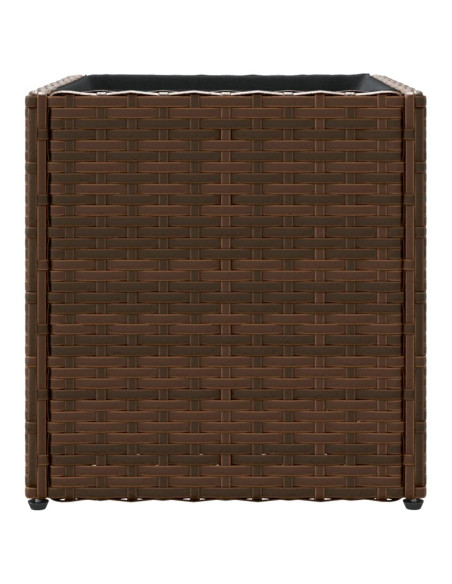Fioriera da Giardino Marrone 36x30x32 cm in Polyrattan
