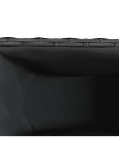 Fioriere da Giardino con Ruote 2pz Nere 107x32x38 cm Polyrattan