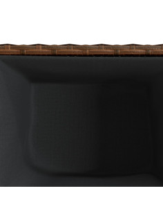 Fioriere da Giardino 2 pz Marrone 36x30x32 cm in Polyrattan