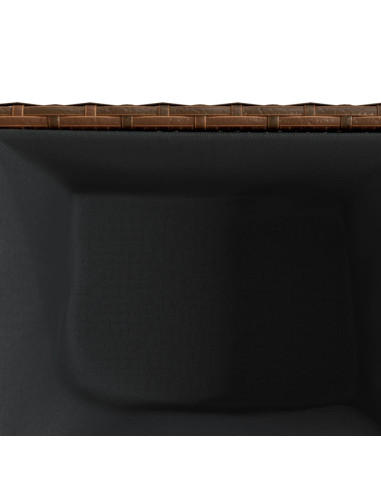 Fioriere da Giardino 2 pz Marrone 36x30x32 cm in Polyrattan