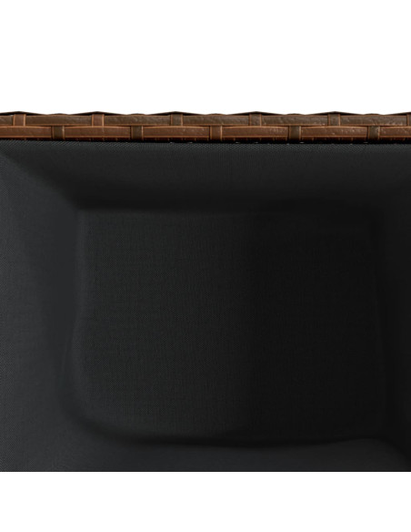 Fioriere da Giardino 2 pz Marrone 36x30x32 cm in Polyrattan