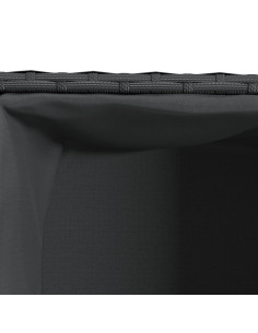 Fioriere da Giardino con 2 Vasi Nere 72x30x32 cm in Polyrattan