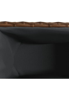 Fioriere da Giardino con 3 Vasi Marrone 105x30x32 cm Polyrattan