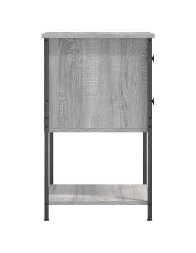Comodino Grigio Sonoma 32x42x70 cm in Legno Multistrato