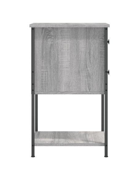 Comodino Grigio Sonoma 32x42x70 cm in Legno Multistrato