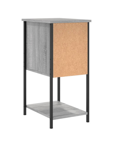 Comodino Grigio Sonoma 32x42x70 cm in Legno Multistrato