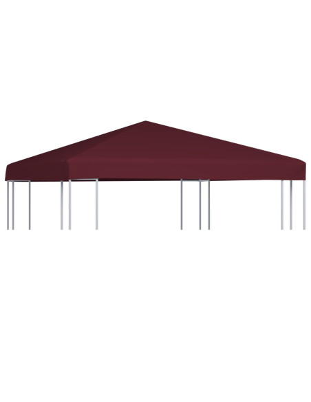 Copertura Superiore per Gazebo 310g/m² 3x3m Bordeaux
