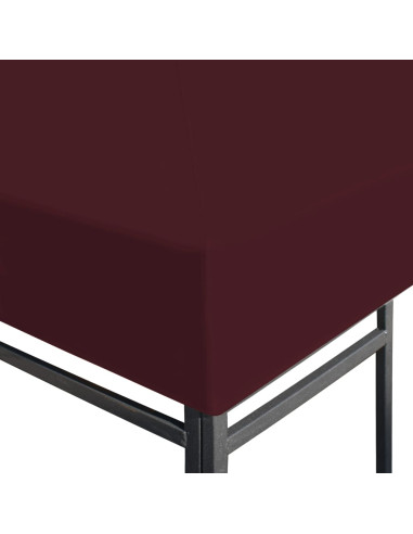 Copertura Superiore per Gazebo 310g/m² 3x3m Bordeaux