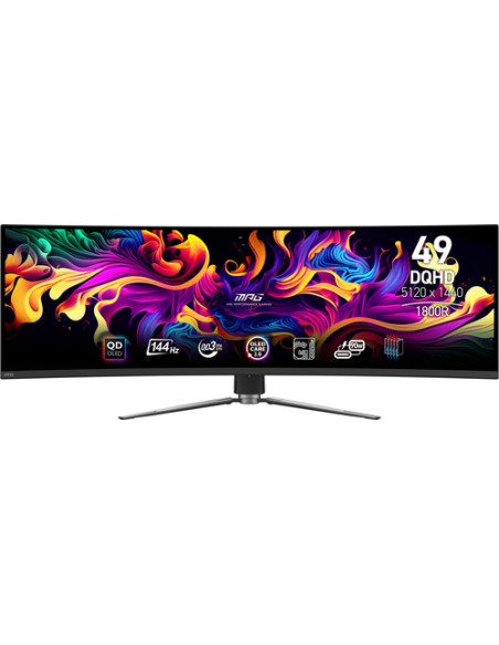 MSI MPG 491CQP QD-OLED Monitor PC 124,5 cm (49") 5120 x 1440 Pixel DQHD Nero