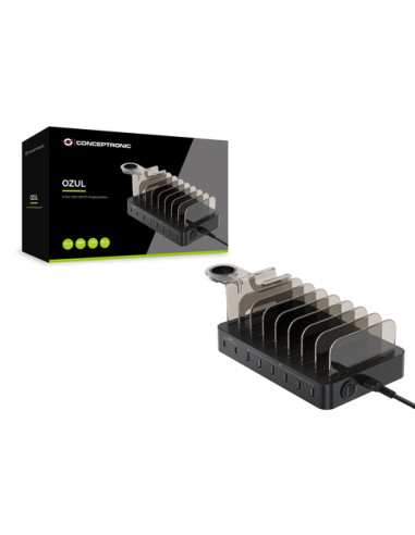 Conceptronic OZUL02B Caricabatterie per dispositivi mobili Universale Nero AC Interno