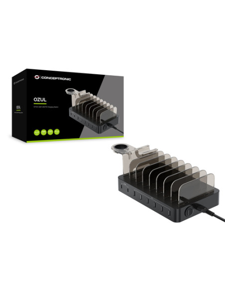 Conceptronic OZUL02B Caricabatterie per dispositivi mobili Universale Nero AC Interno
