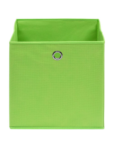 Contenitori 10 pz in Tessuto non Tessuto 28x28x28 cm Verde