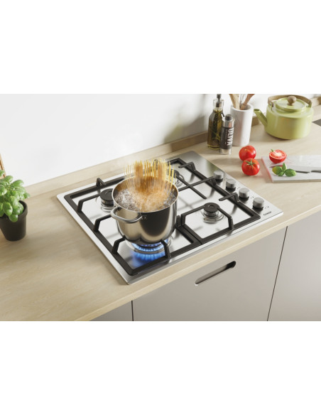 Candy Idea CHG6LX Acciaio inox Da incasso 60 cm Gas 4 Fornello(i)
