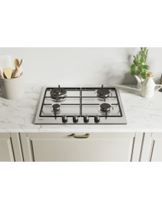 Candy Classic CHW6BR4WTX Acciaio inox Da incasso 60 cm Gas 4 Fornello(i) 2