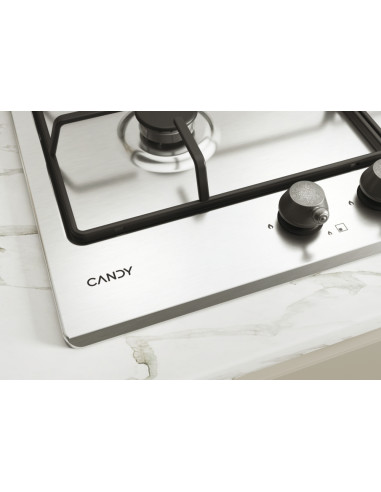 Candy Classic CHW6BR4WTX Acciaio inox Da incasso 60 cm Gas 4 Fornello(i)