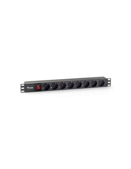Equip 333283 unità di distribuzione dell'energia (PDU) 8 presa(e) AC 1U Nero