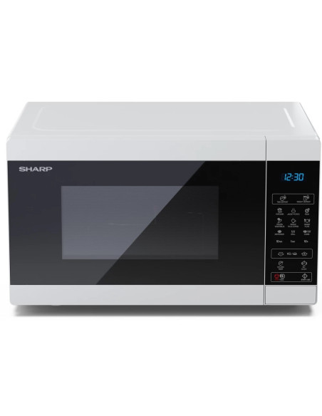 Sharp YC-MG81E-W forno a microonde Nero, Bianco Microonde con grill Superficie piana 28 L 900 W