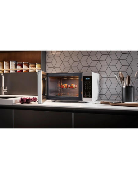 Sharp YC-MG81E-W forno a microonde Nero, Bianco Microonde con grill Superficie piana 28 L 900 W