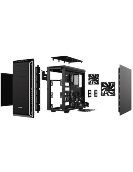 be quiet! Pure Base 600 Midi Tower Nero, Argento