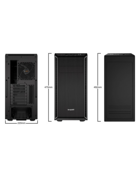 be quiet! Pure Base 600 Midi Tower Nero, Argento