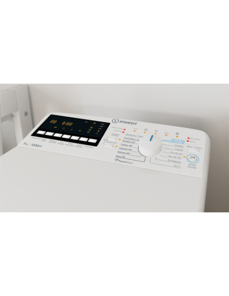 Indesit Turn&GO BTW B7231P IT lavatrice Caricamento dall'alto 7 kg 1200 Giri/min Bianco