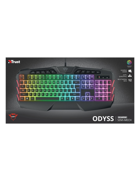 Trust GXT 881 ODYSS tastiera Gaming USB QWERTY Italiano Nero