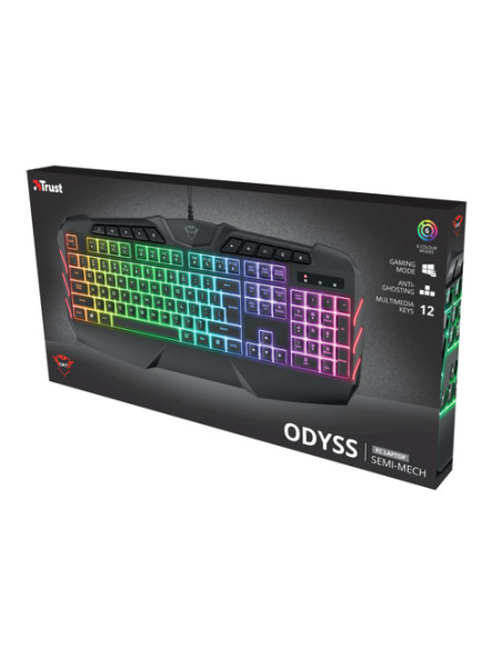 Trust GXT 881 ODYSS tastiera Gaming USB QWERTY Italiano Nero