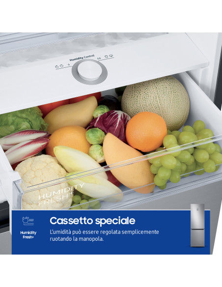 Samsung RB34C775CS9 frigorifero Combinato EcoFlex AI 1.85m 344L Libera installazione con congelatore Wifi 1,85m 344 L con rivest