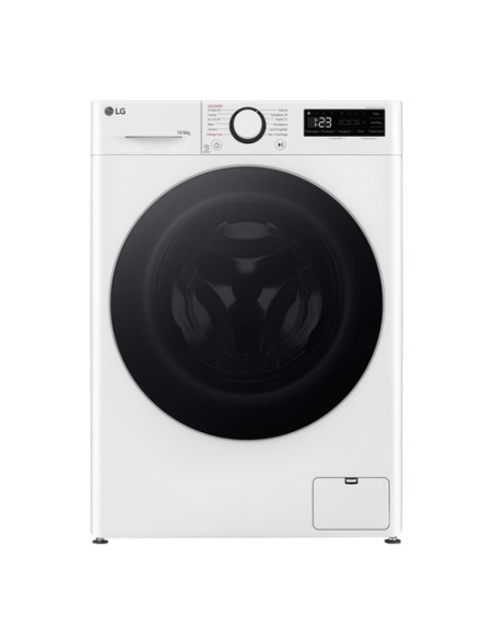 LG D4R5010TSWS Lavasciuga 10/6kg AI DD, Serie R5 Classe D, 1400 giri, TurboWash 360, Vapore, Eco Hybrid, Bianca
