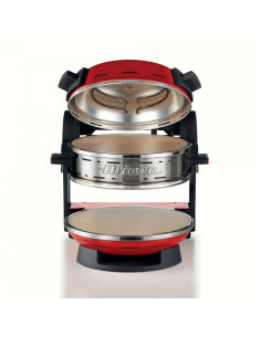 Ariete 927 Pizzeria , Forno pizza doppio, 2300 W, 2 pietre refrattarie, 2 pizze in 4 minuti, 2 termostati, Diametro 32 cm, 5 liv 2