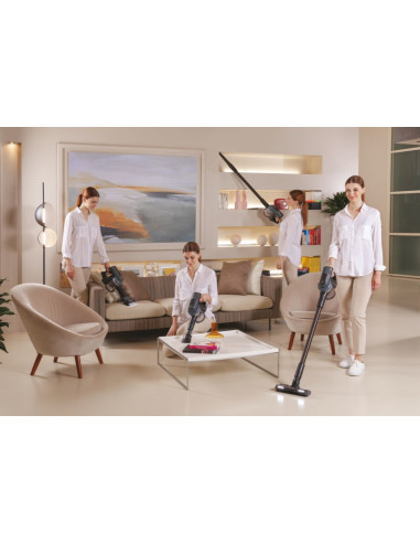 Hoover HF4, Aspirapolvere senza filo, Nero/Argento, 0,7L, Senza sacchetto