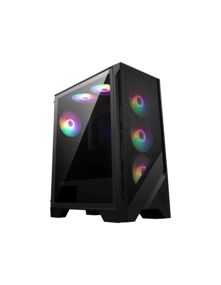 MSI MAG FORGE 120A AIRFLOW computer case Midi Tower Nero, Trasparente