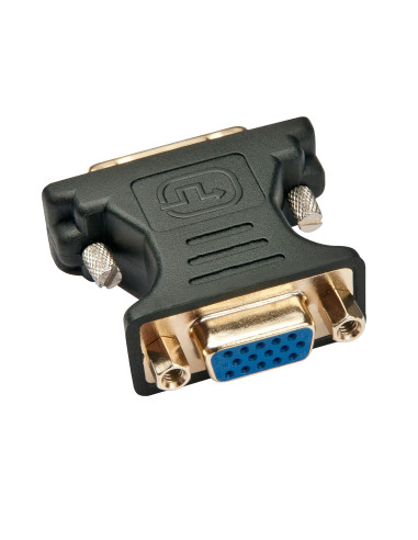 Lindy 41199 adattatore per inversione del genere dei cavi VGA DVI-I Nero, Oro