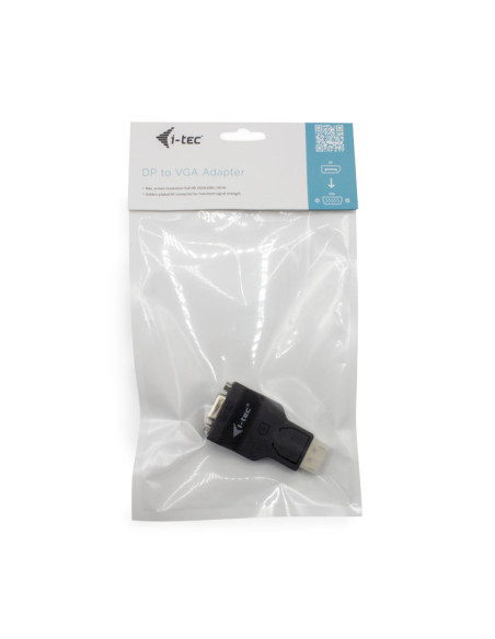 i-tec DP2VGAADA adattatore per inversione del genere dei cavi DisplayPort VGA Nero