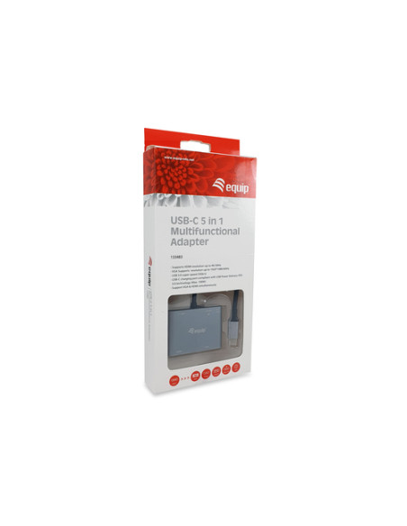 Equip Adattatore multifunzione USB-C 5 in 1, HDMI, VGA (HD15), PD 100W, USB3.0, AUX