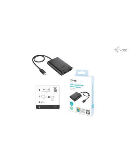 i-tec USB-C Dual 4K/60Hz (single 8K/30Hz) HDMI Video Adapter