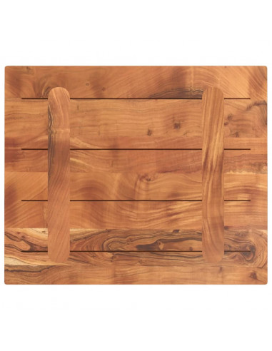 Piano per Tavolo 60x50x2,5cm Rettangolare Legno Massello Acacia