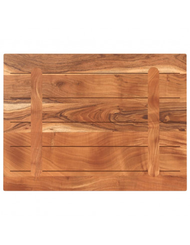 Piano Tavolo 80x70x3,8 cm Rettangolare Legno Massello Acacia